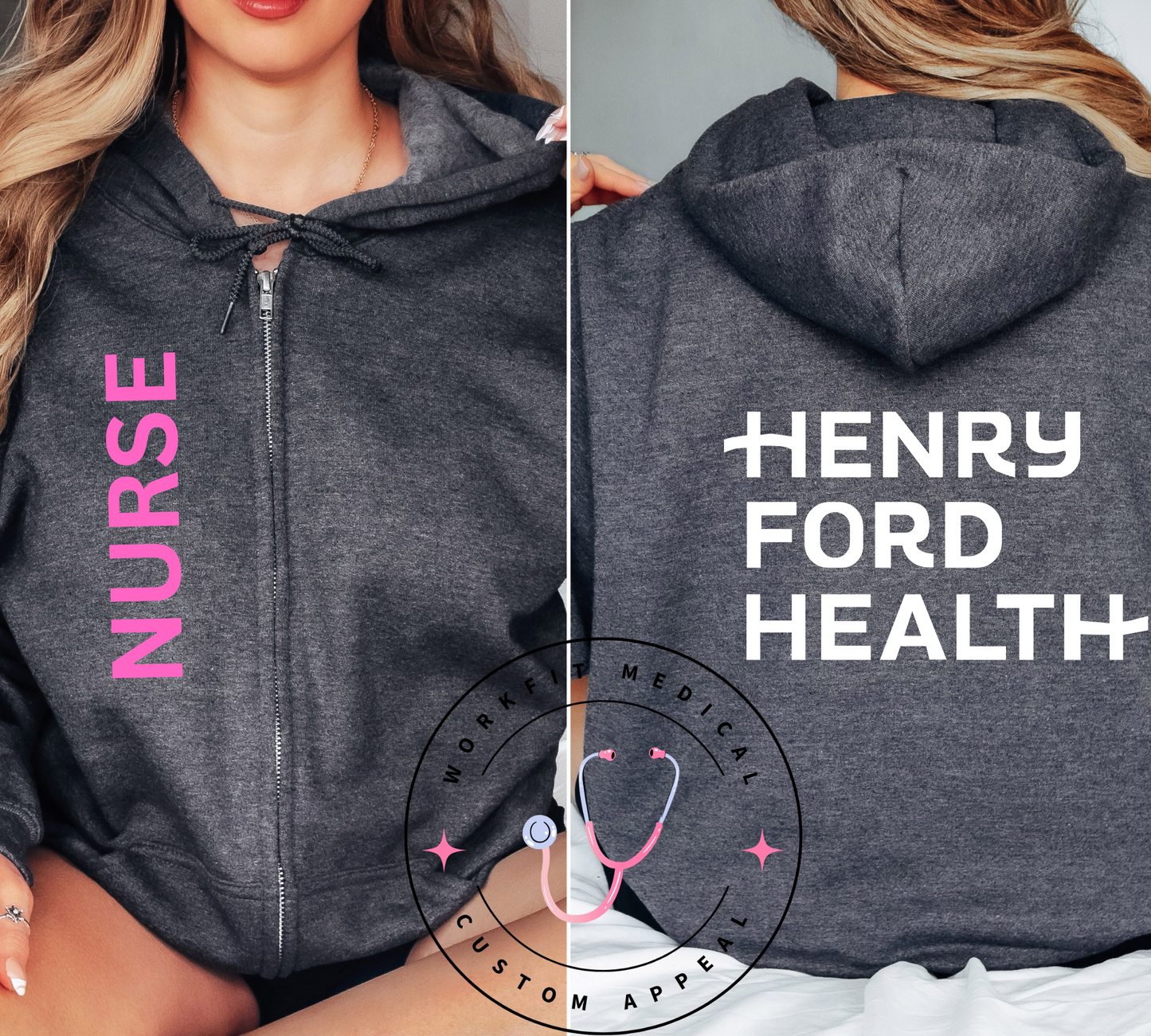 Henry Ford Health Nurse Zip Up