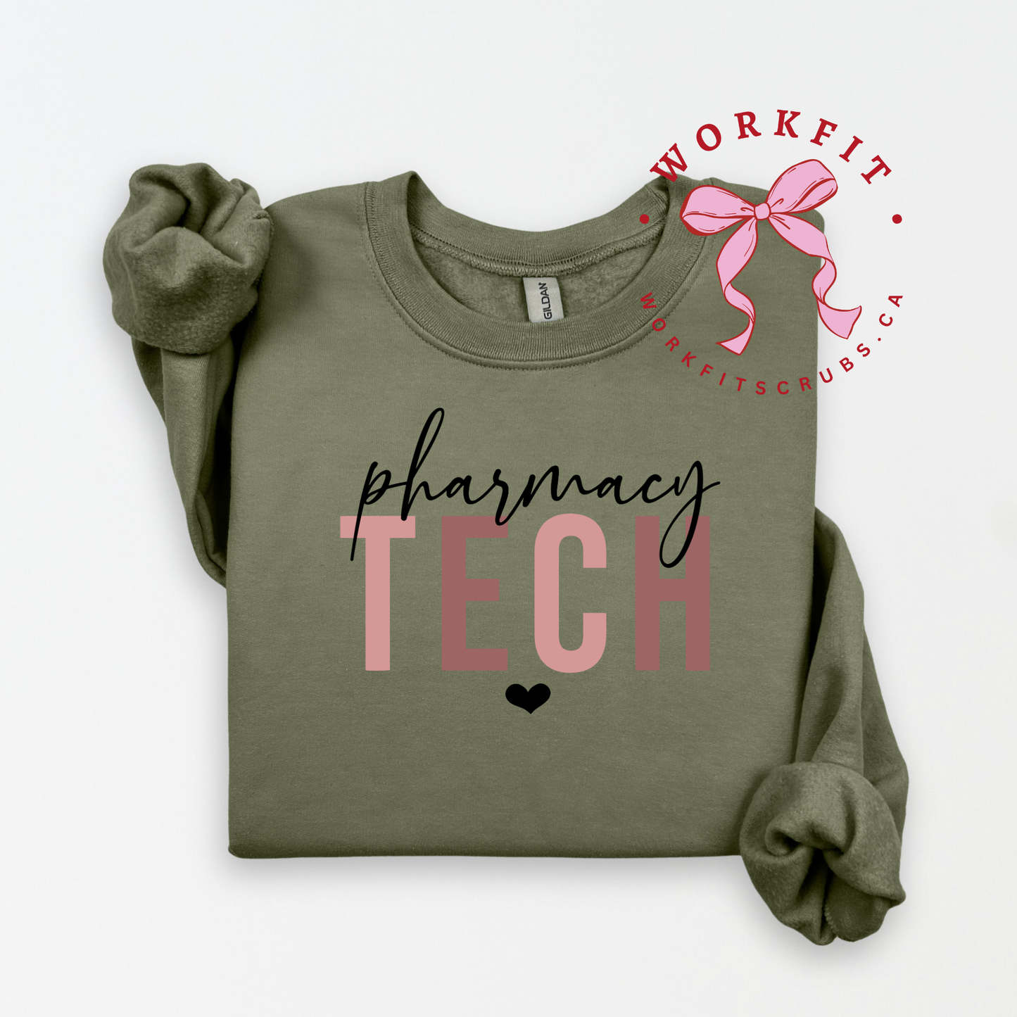 Pharmacy Tech Heart Crewneck