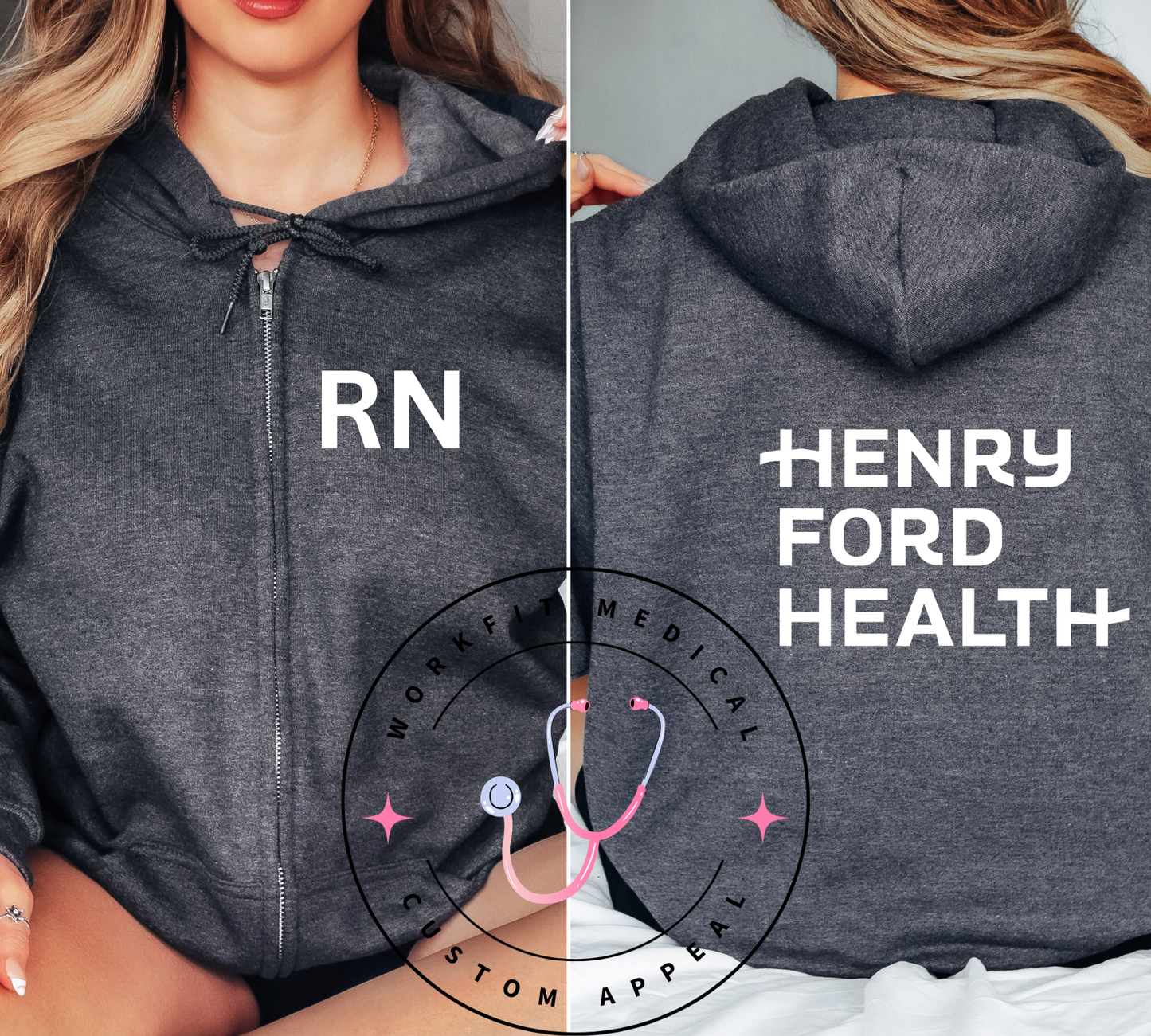 Henry Ford RN Full Zip Up
