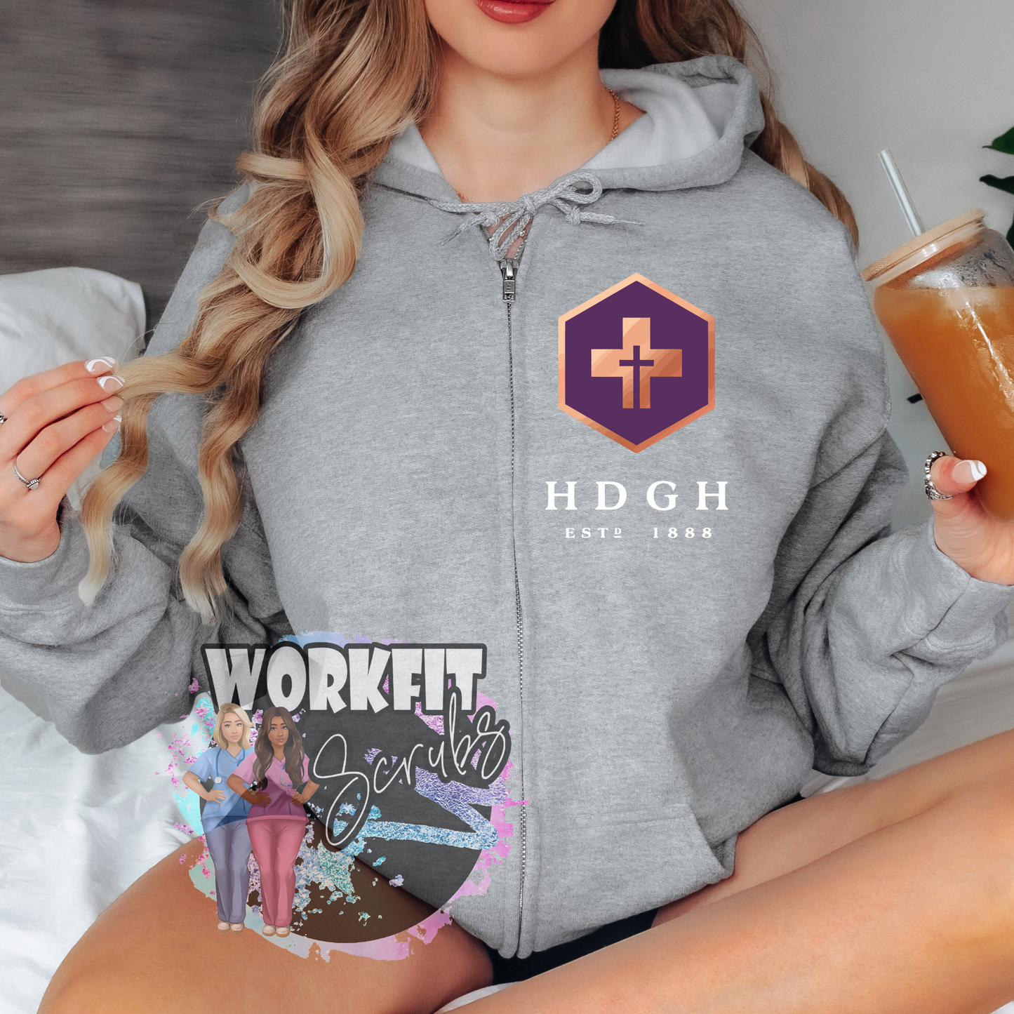 HDGH Full Zip Up Hoodie
