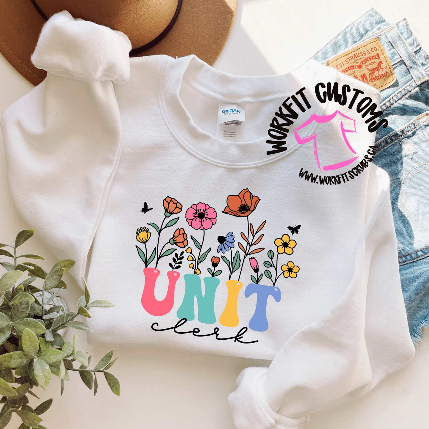 Floral Unit Clerk Crewneck