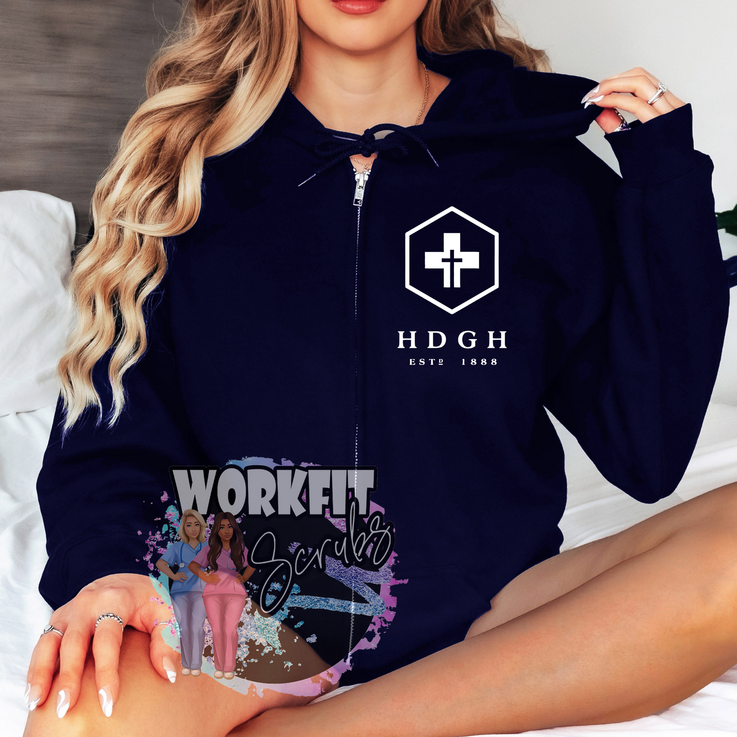 HDGH Full Zip Up Hoodie