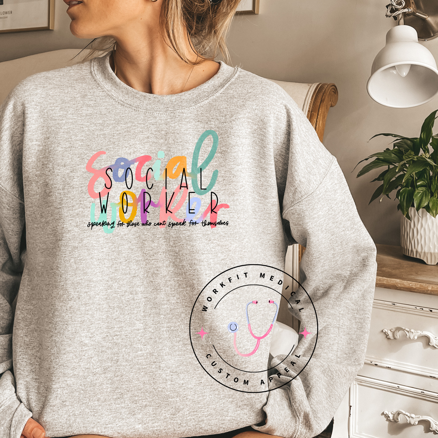 Scribble Social Worker Crew & Tee