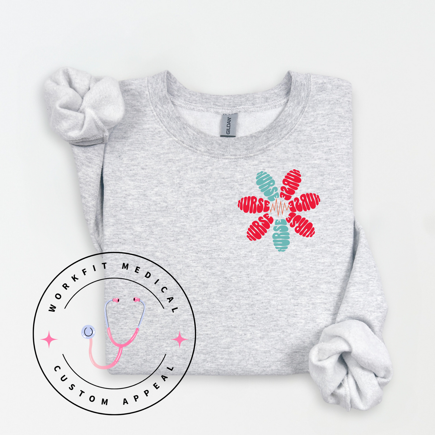 Oversized CC Crew- Nurse Flower