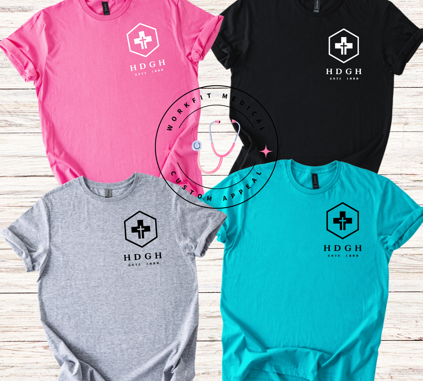 HDHC Pink Teal 4 pk