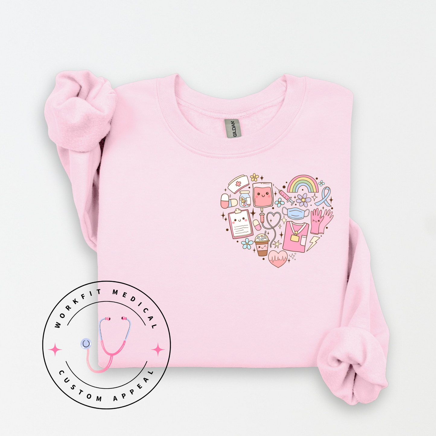 Doodle Heart Crewneck
