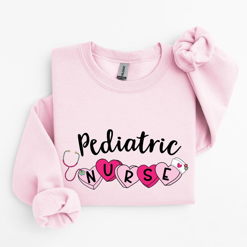 Pediatric Nurse V Day Crewneck