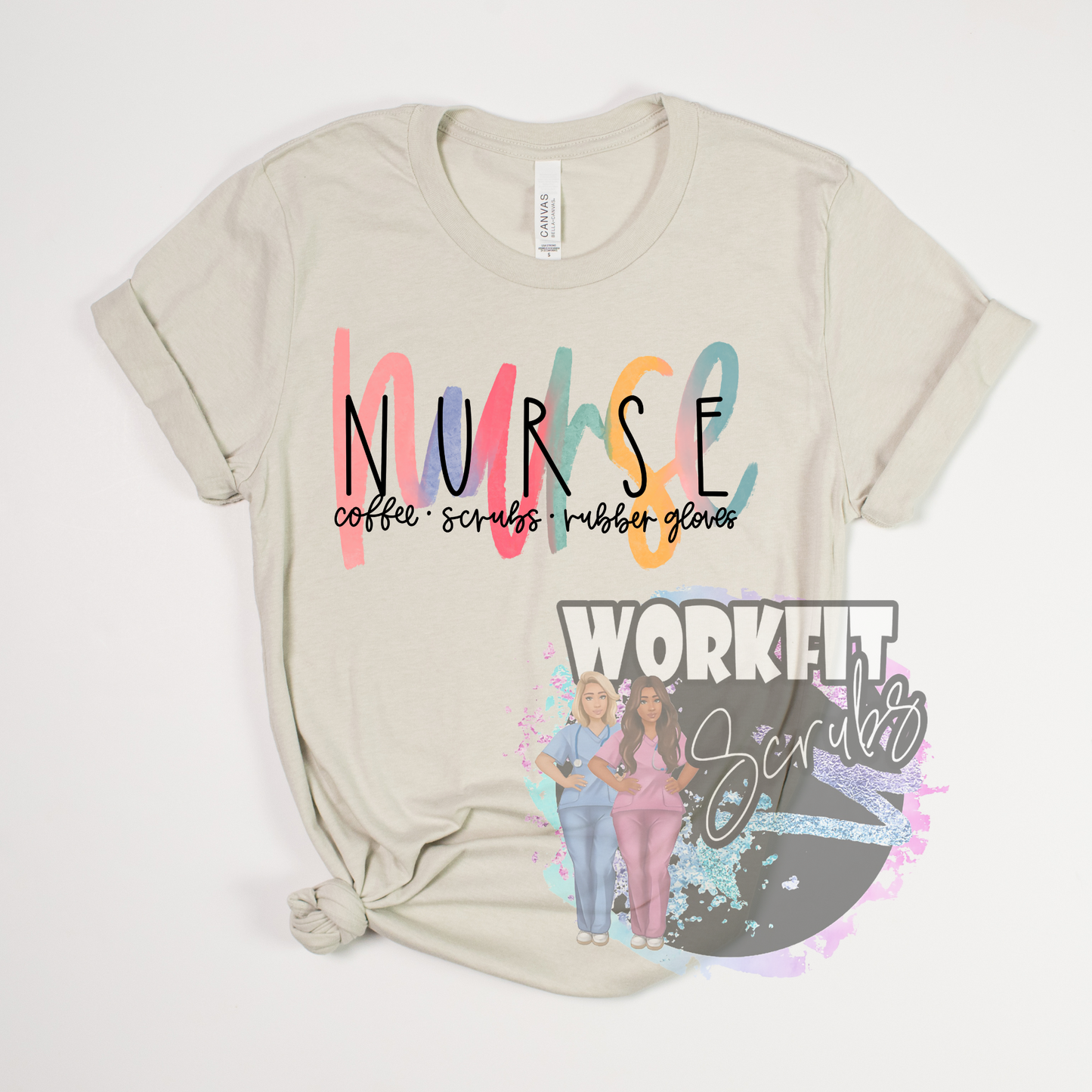 Scribble Nurse Coffee Scrubs