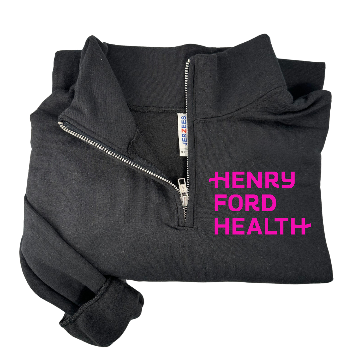 Henry Ford Black Pink Logo 1/4 Zip Up