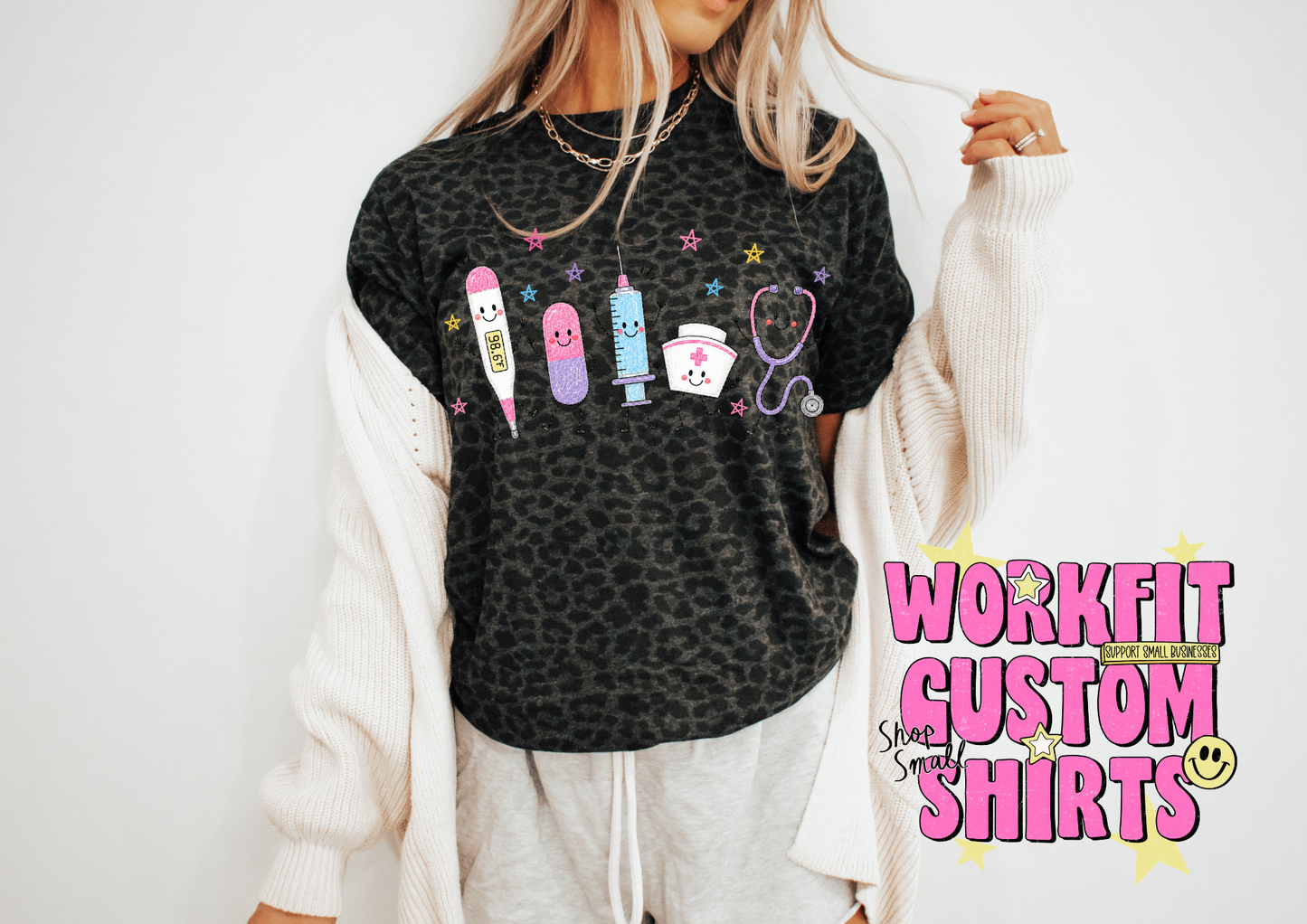 Leopard Black Work Things Tee