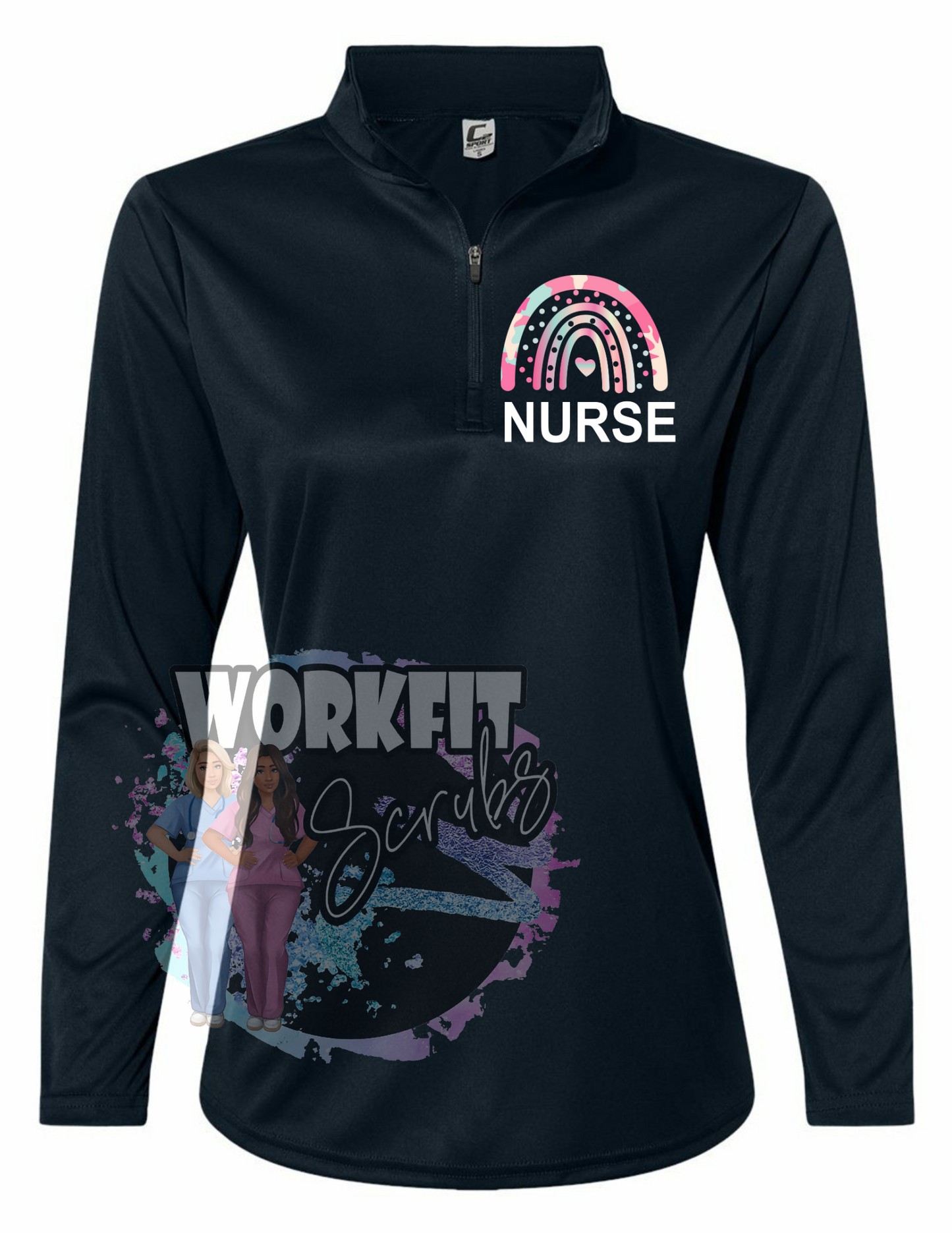 Nurse Rainbow 1/4 Zip Up