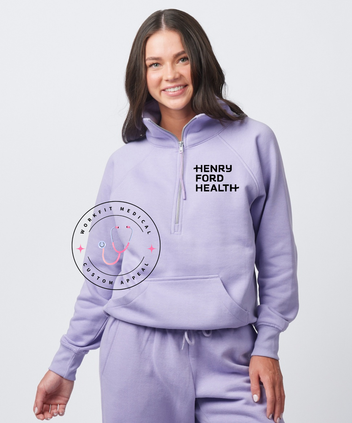 HFHC Ladies Boxy Half Zip Fleece