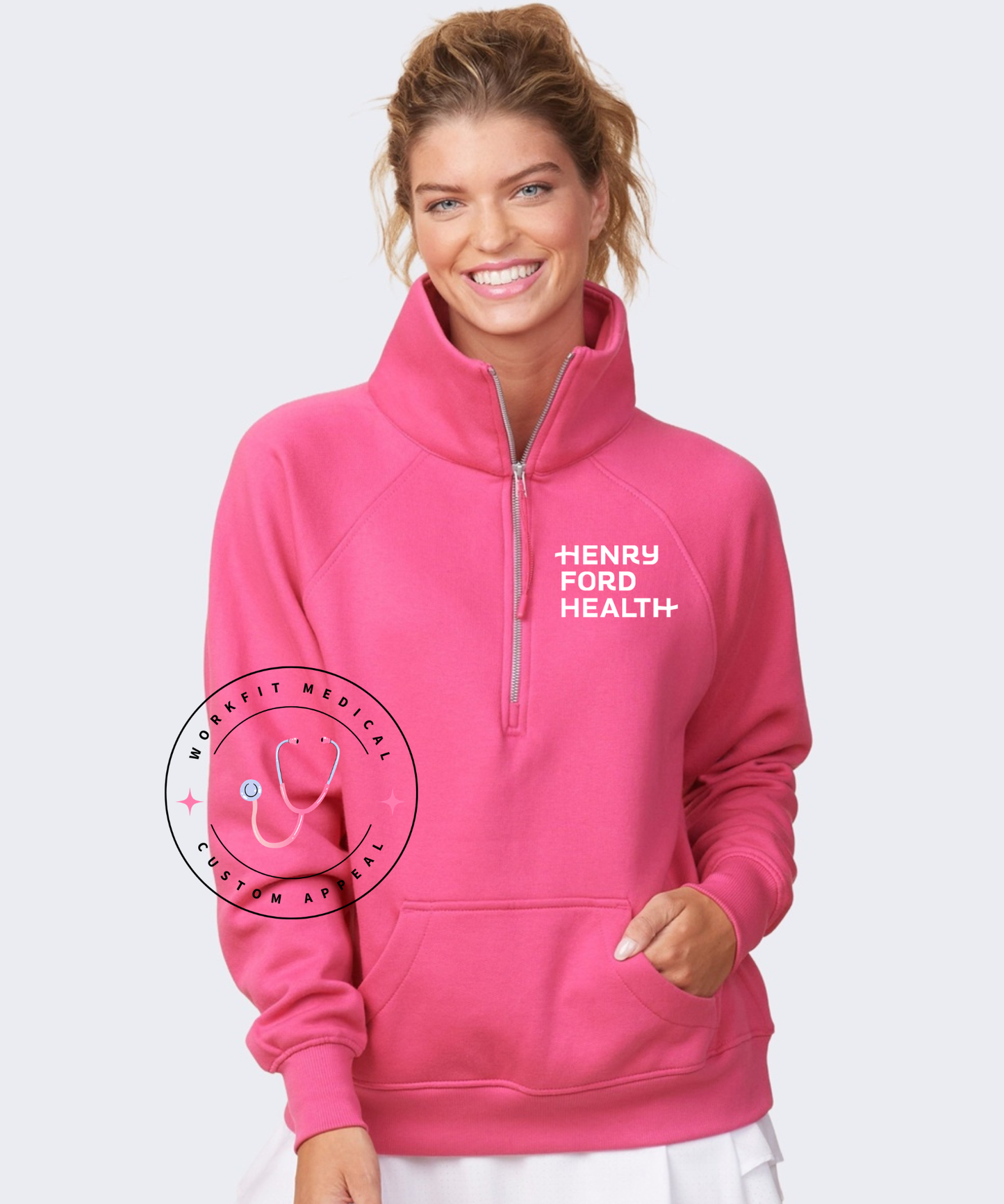HFHC Ladies Boxy Half Zip Fleece