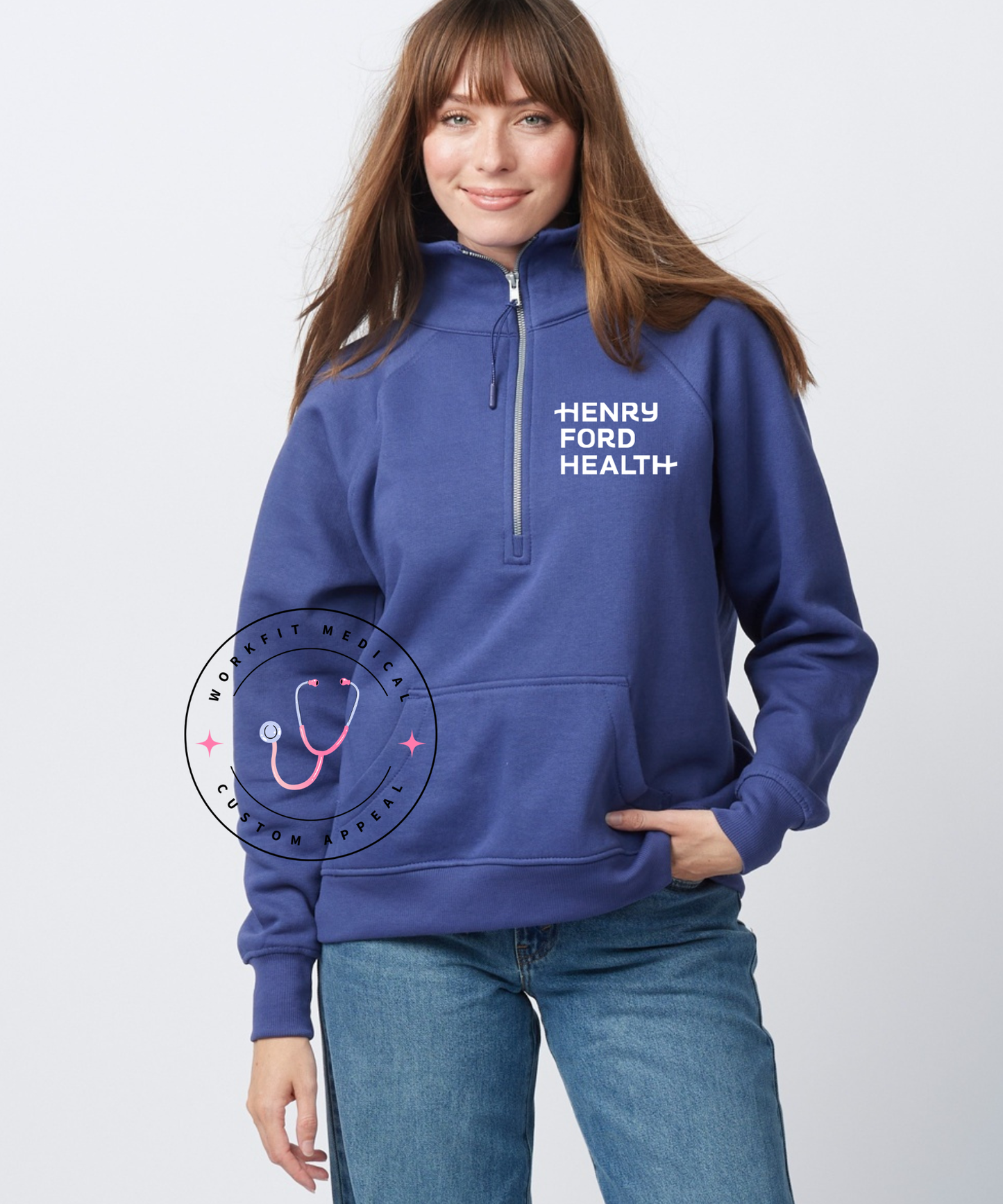HFHC Ladies Boxy Half Zip Fleece