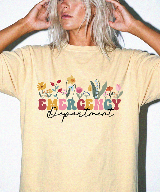 Floral Patch ER Dept Tee