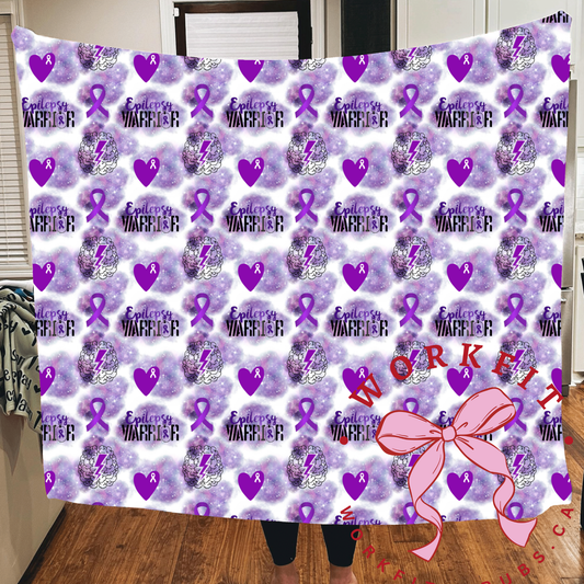 Epilepsy Awareness Minky Blanket