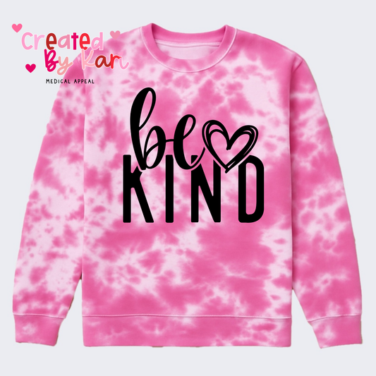 Adult Tie Dye Be Kind Crewneck