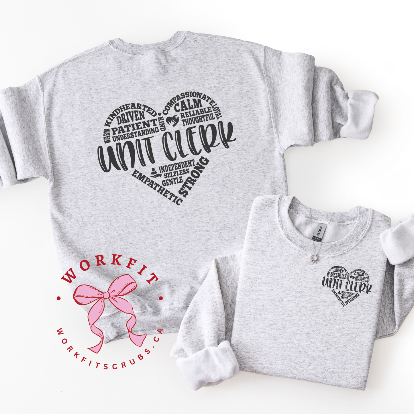 Unit Clerk Heart Crewneck