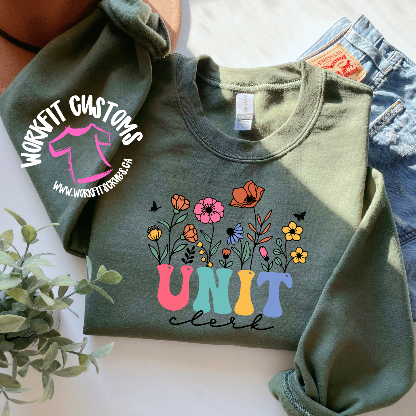 Floral Unit Clerk Crewneck