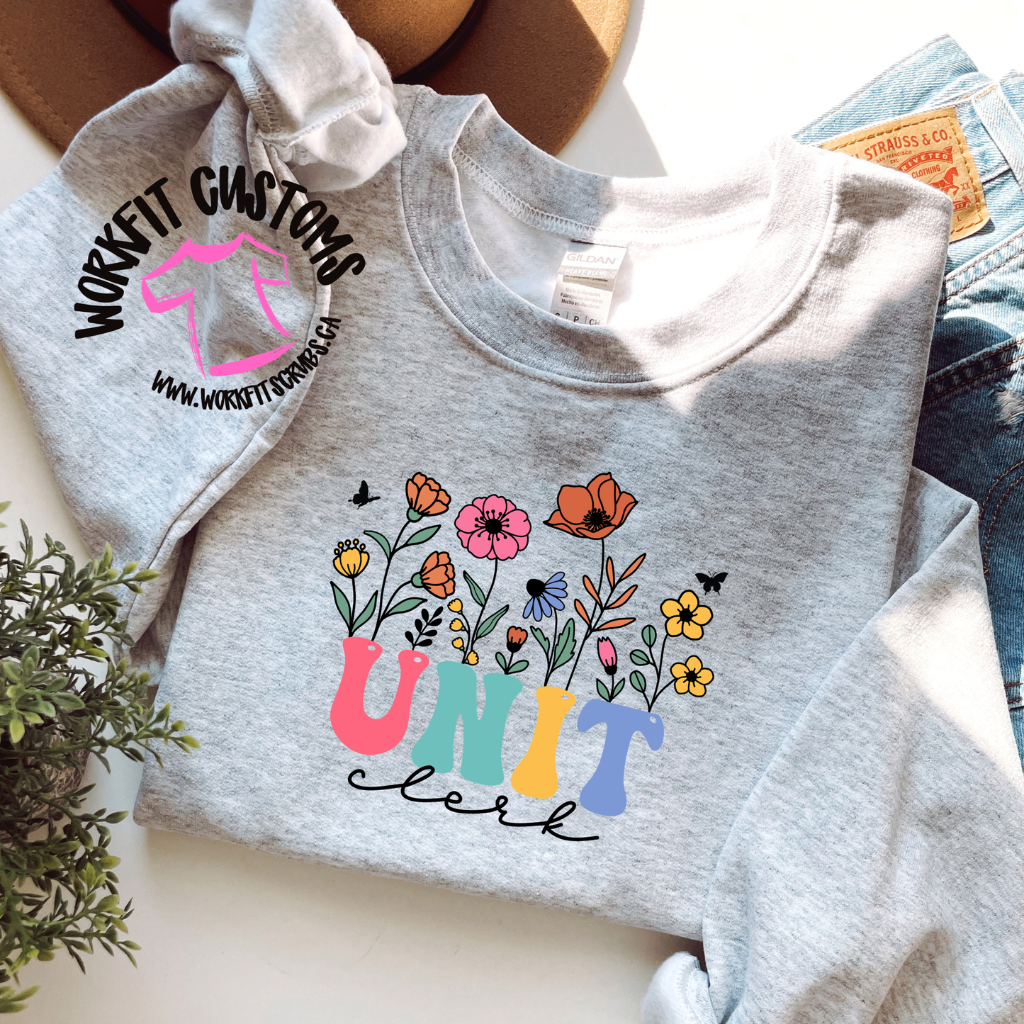 Floral Unit Clerk Crewneck