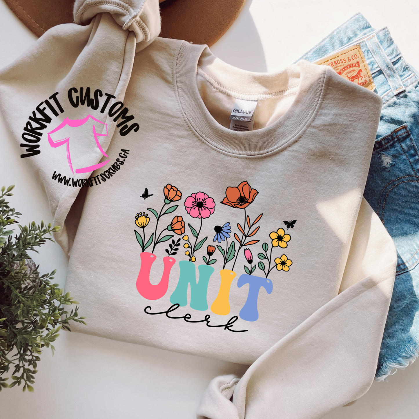 Floral Unit Clerk Crewneck
