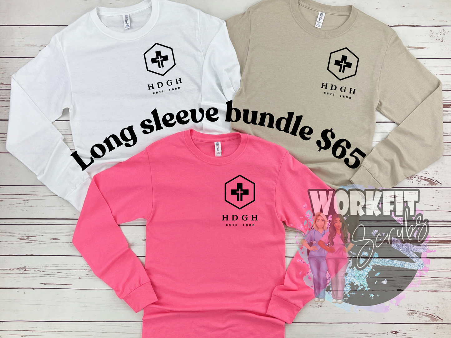 Hotel Dieu Health Care Long Sleeve Bundle