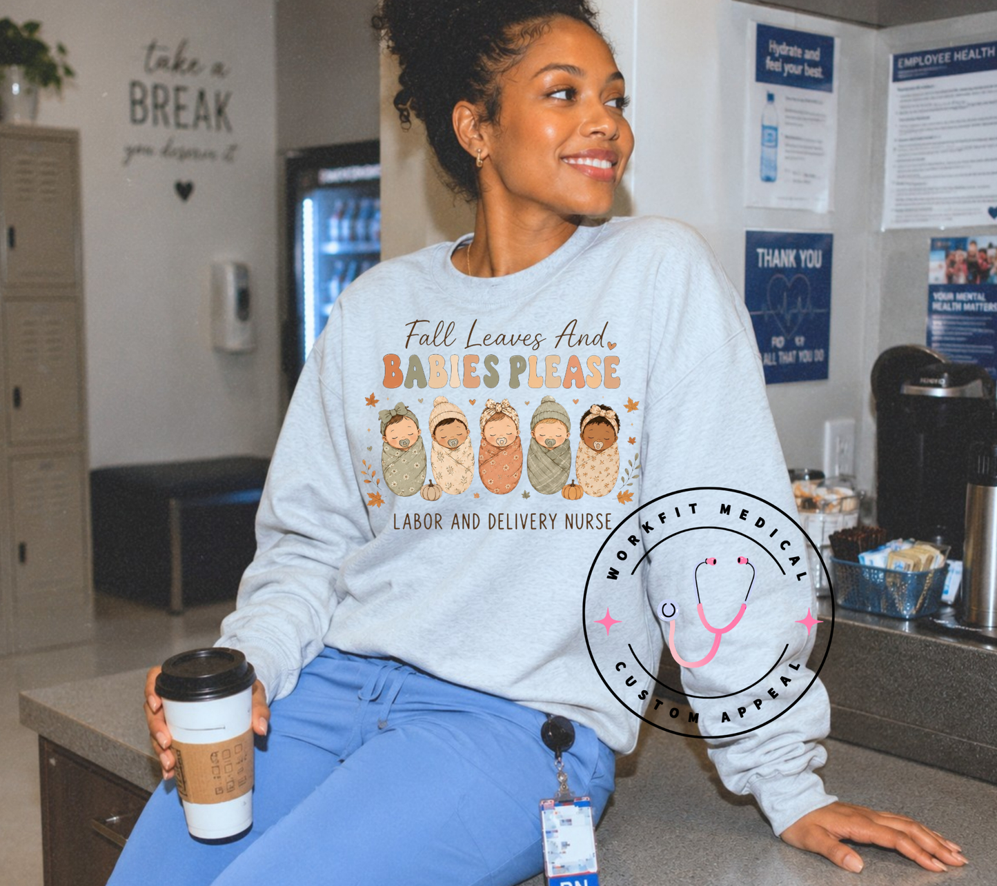 Fall Leaves & Babies Please Crewneck