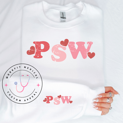 PSW 3 heart Crewneck