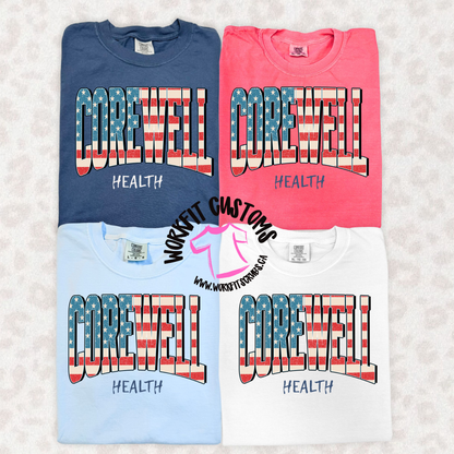 Corewell Health 4TH of July Work Tees