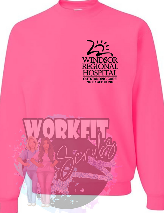 Windsor Regional Hospital NEON PINK Crewneck