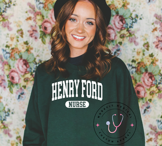 Henry Ford Varsity Nurse Crewneck