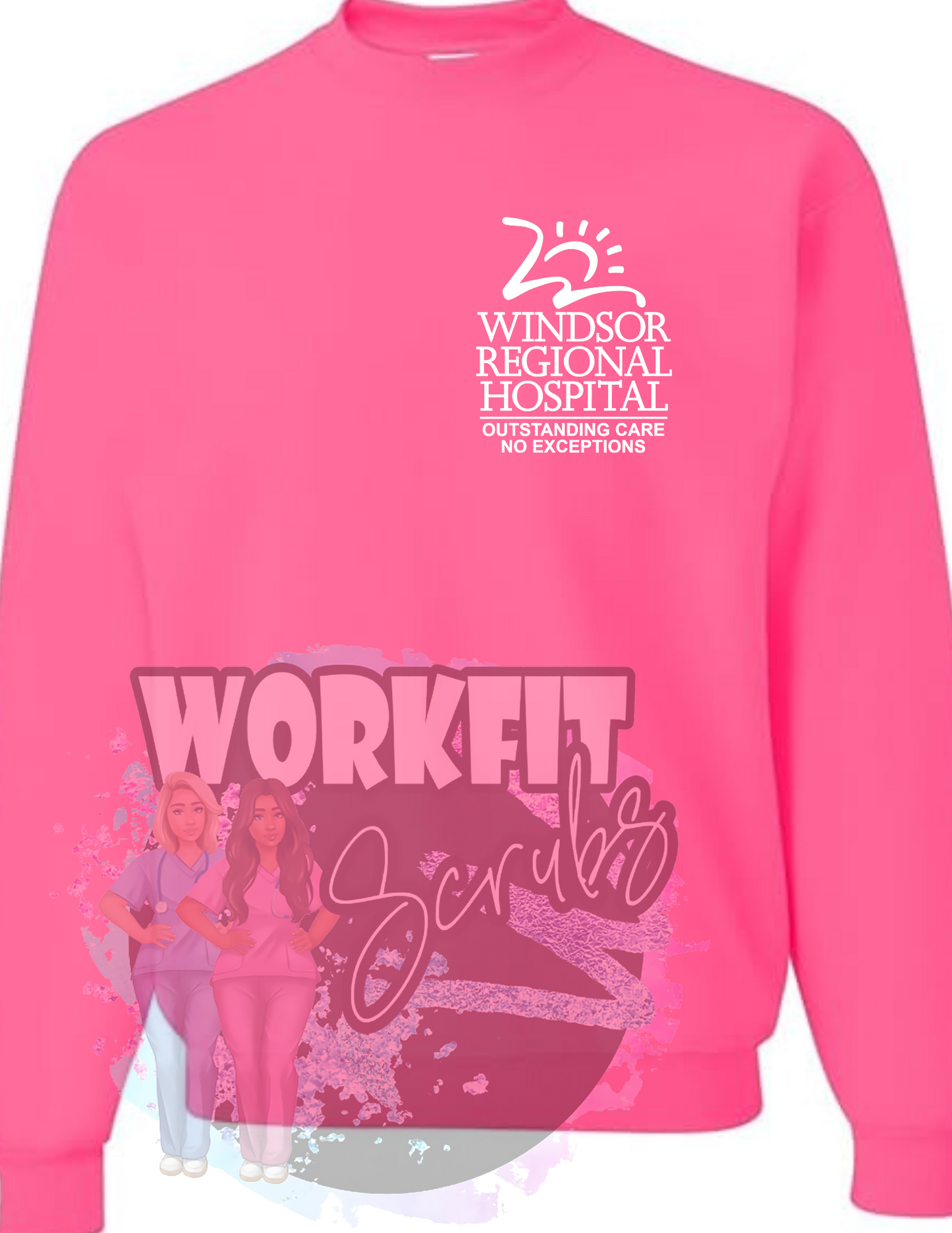 Windsor Regional Hospital NEON PINK Crewneck