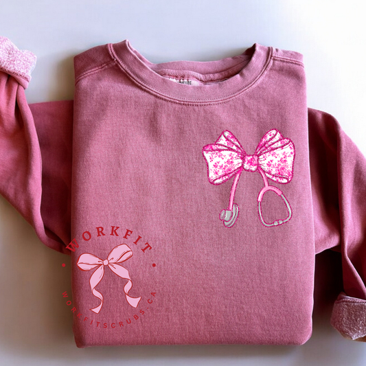 Pink Bow Crewneck