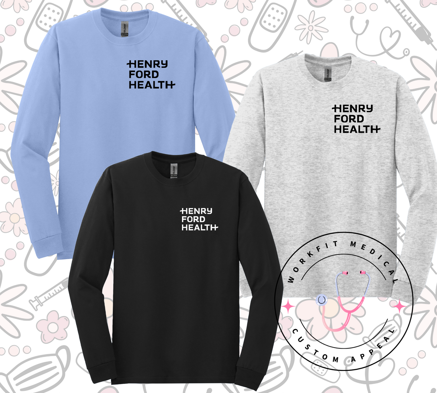Henry Ford Health Care Long Sleeve bundles