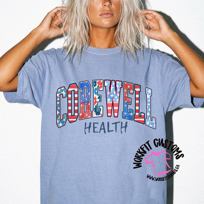 Corewell Health Patriotic Work T-Shirt