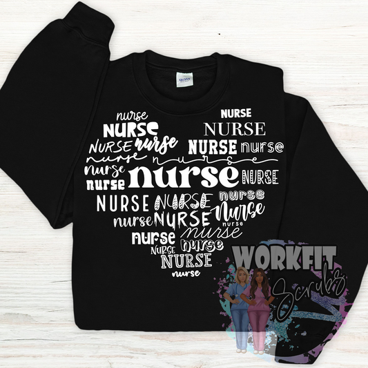 Full Heart Nurse Crewneck