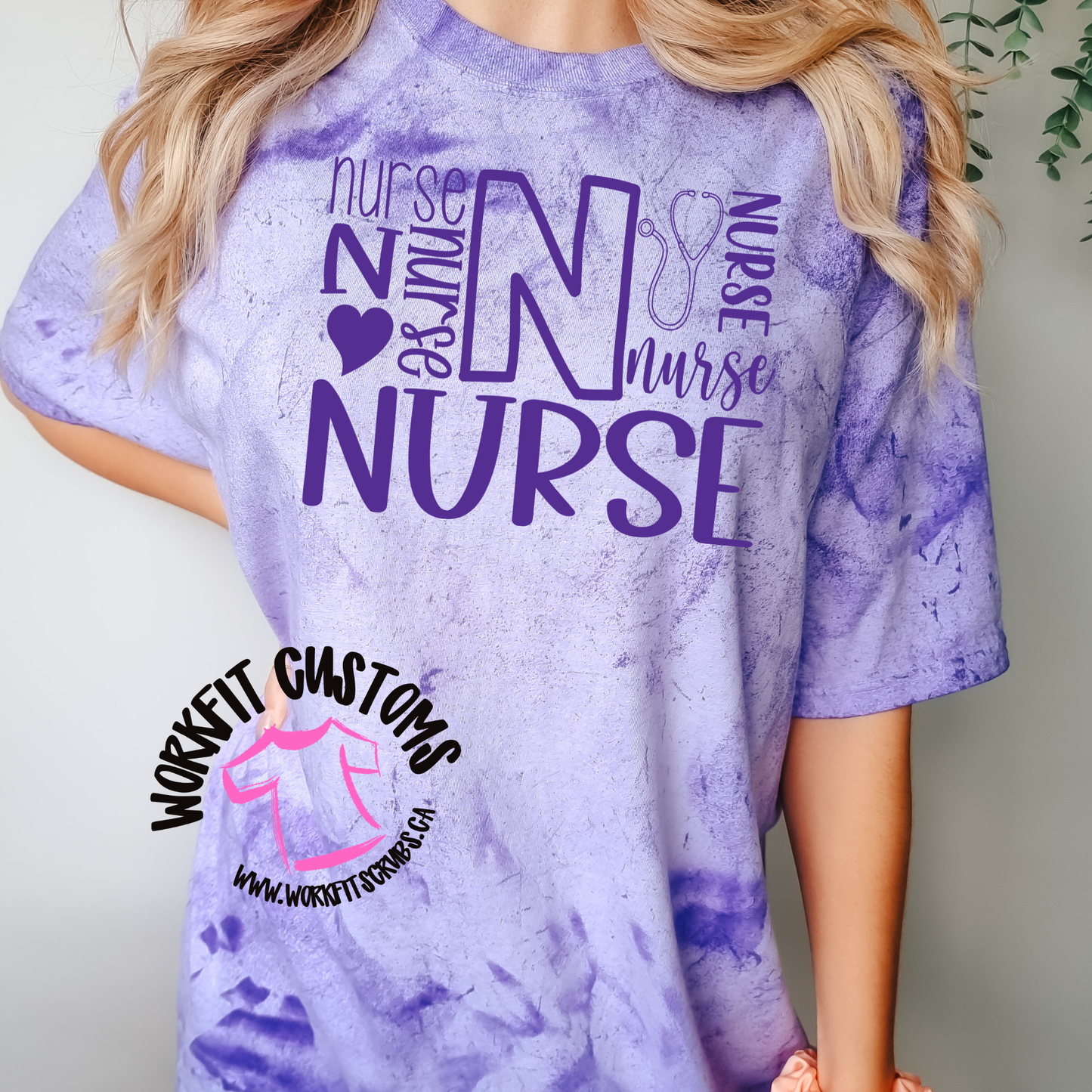Pretty Purple Nurse Tee Design