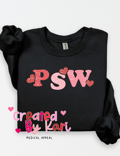 PSW 3 heart Crewneck