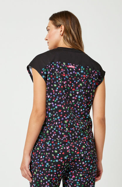 Printed Dolman Top in SPARKLING JEWELS