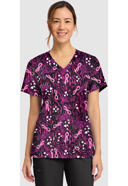 Cherokee Printed Scrubs Tops