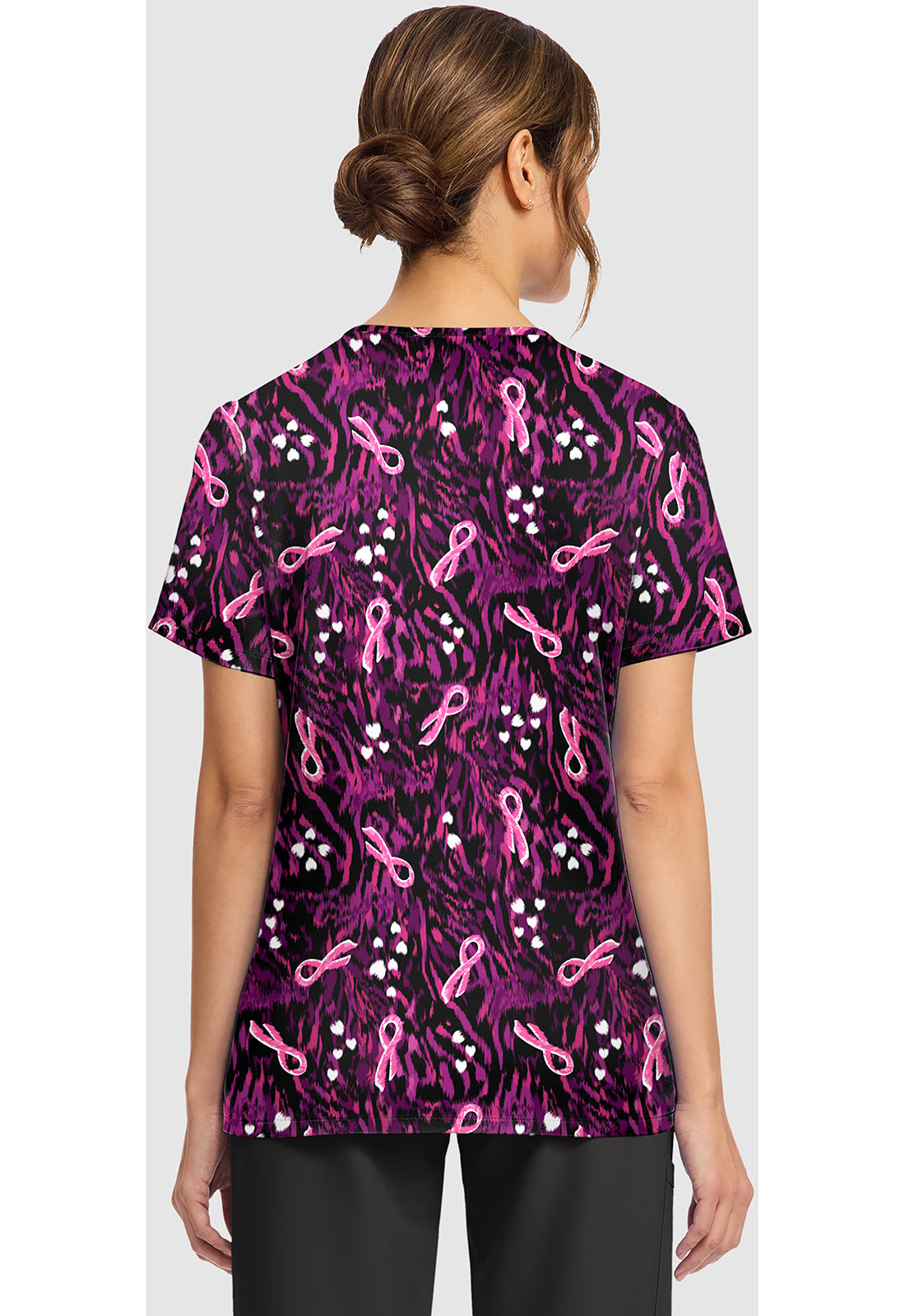 Cherokee Printed Scrubs Tops
