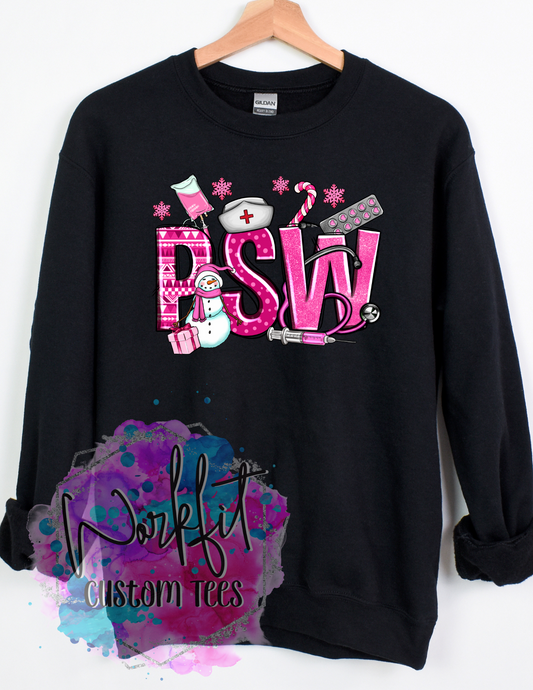Pink PSW Holiday Crew
