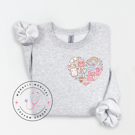 Doodle Heart Crewneck
