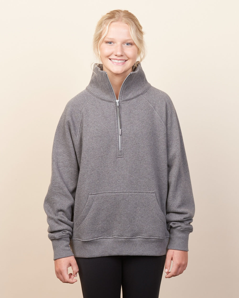 Ladies Boxy Half Zip Fleece