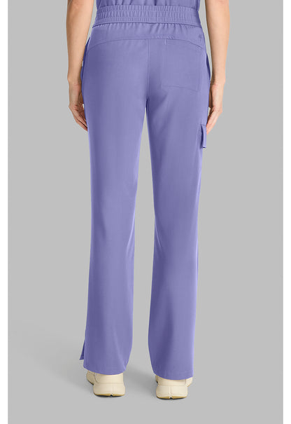 Mid Rise Drawstring Straight Leg in Persian Violet
