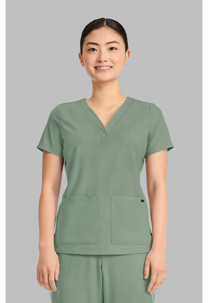 Women's 3-Pocket Y-Neck Top