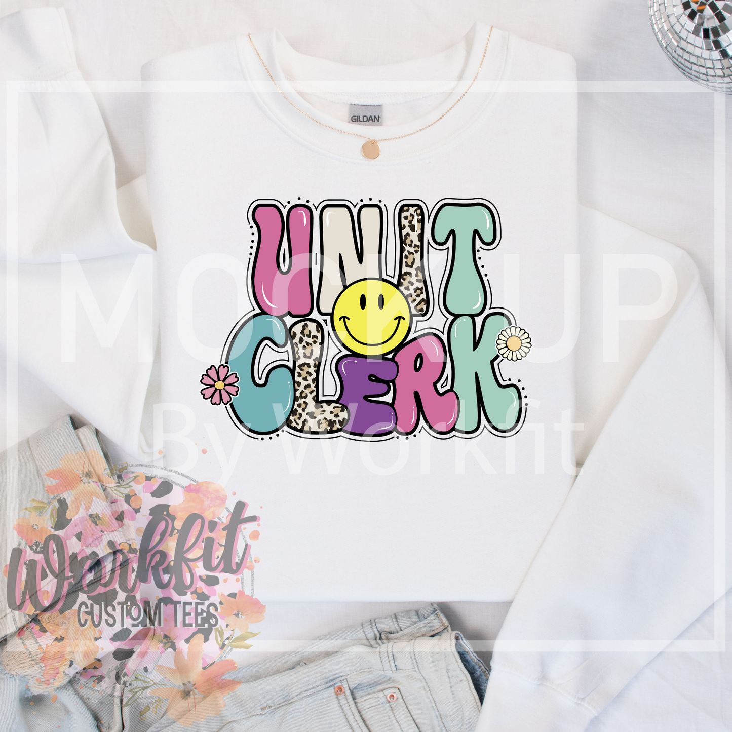 Happy Unit Clerk Crewneck