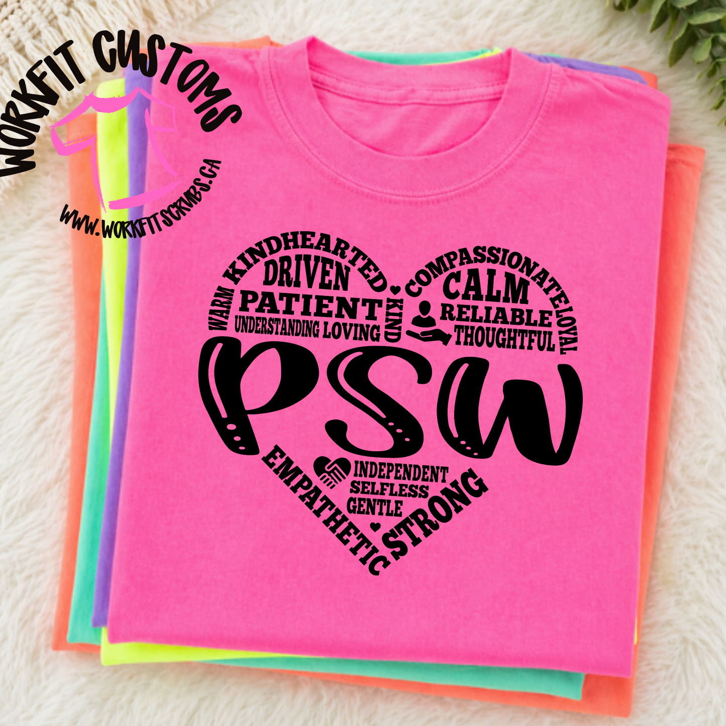Neon PSW Heart T-Shirt