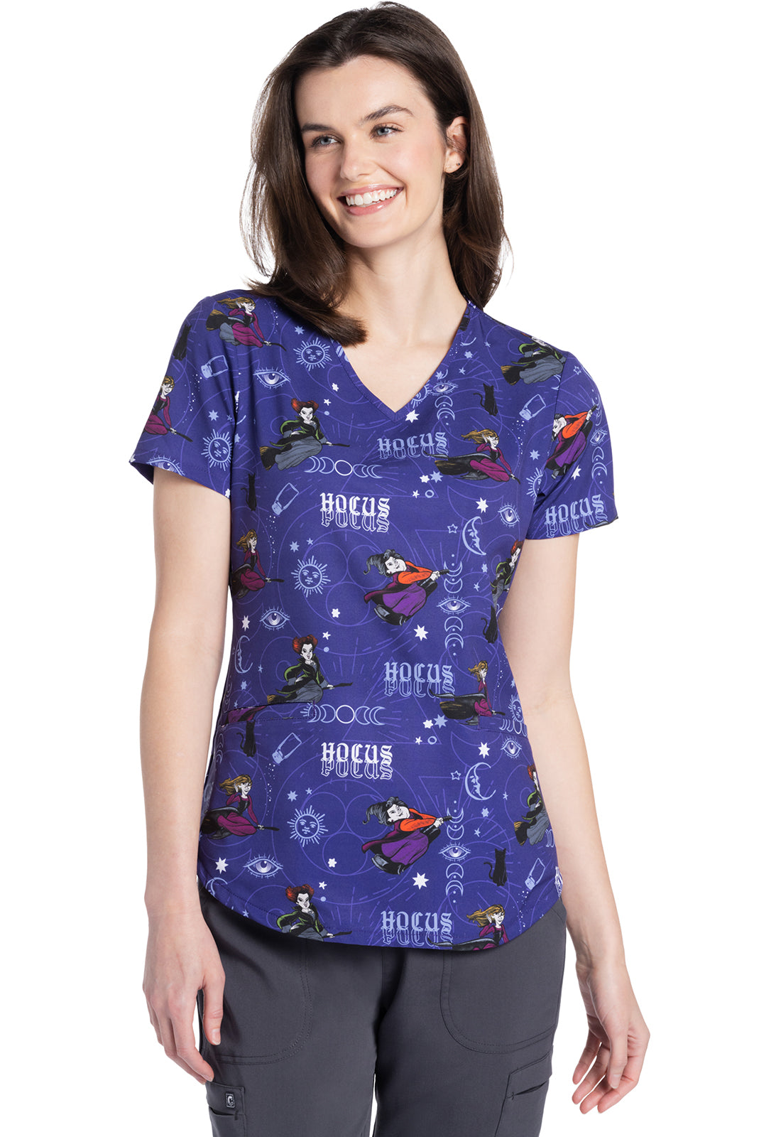 Hocus Pocus Printed Scrub Top