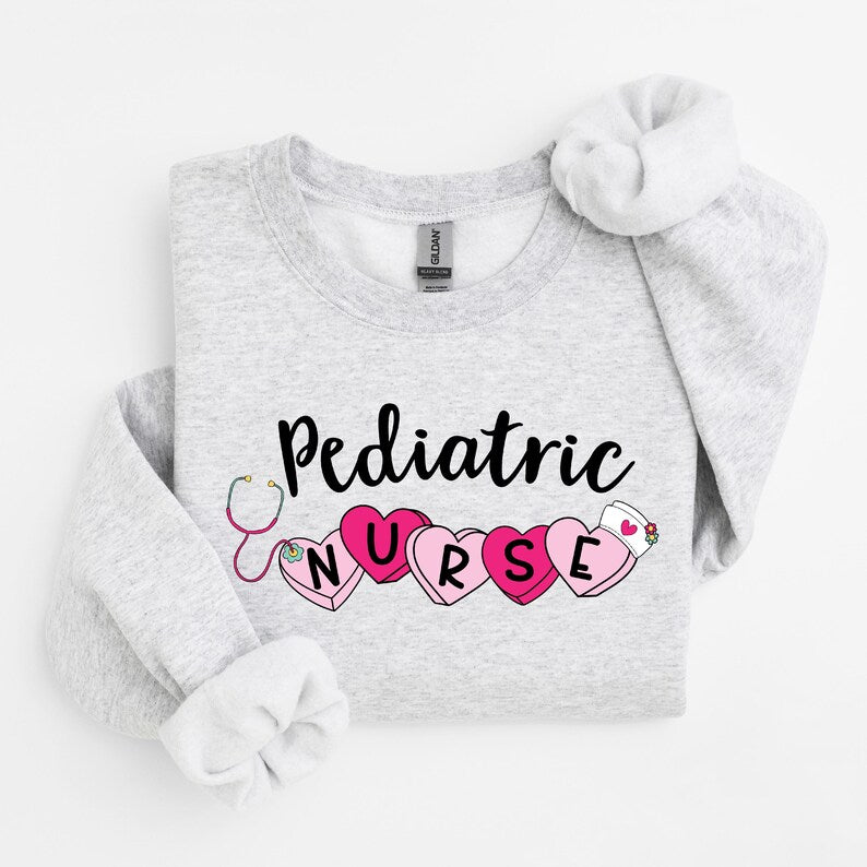 Pediatric Nurse V Day Crewneck